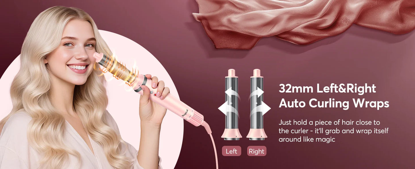 5 in 1 High Speed Hair Dryer,Hot Air Comb Set,Hair Brush,Curling Iron,Hair Straightener Styling Tool, Blow Dryer Gift Box