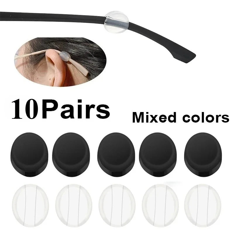 Invisible Round Ear Hook Eyeglasses Silicone Mini Glasses Anti Slip Grip Temple Tip Holder Spectacle Eyewear Accessories