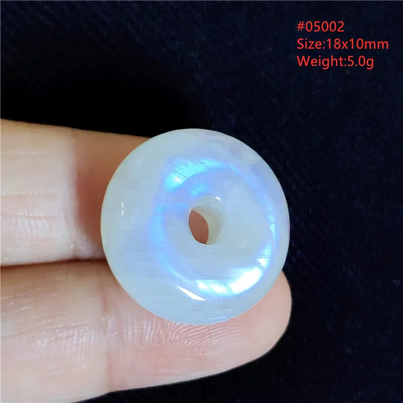 Natural Moonstone Blue Light Pendant Oval Beads Women Men Necklace 925 Silver Moonstone Pendant AAAAAA