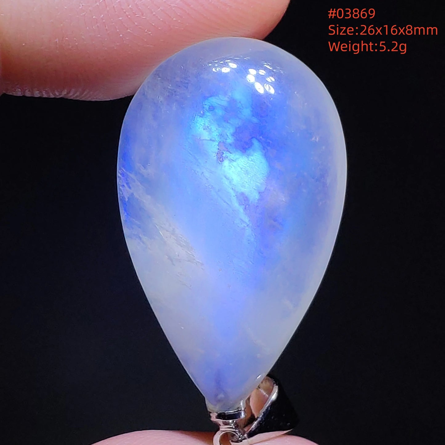 Natural Moonstone Blue Light Pendant Oval Beads Women Men Necklace 925 Silver Moonstone Pendant AAAAAA