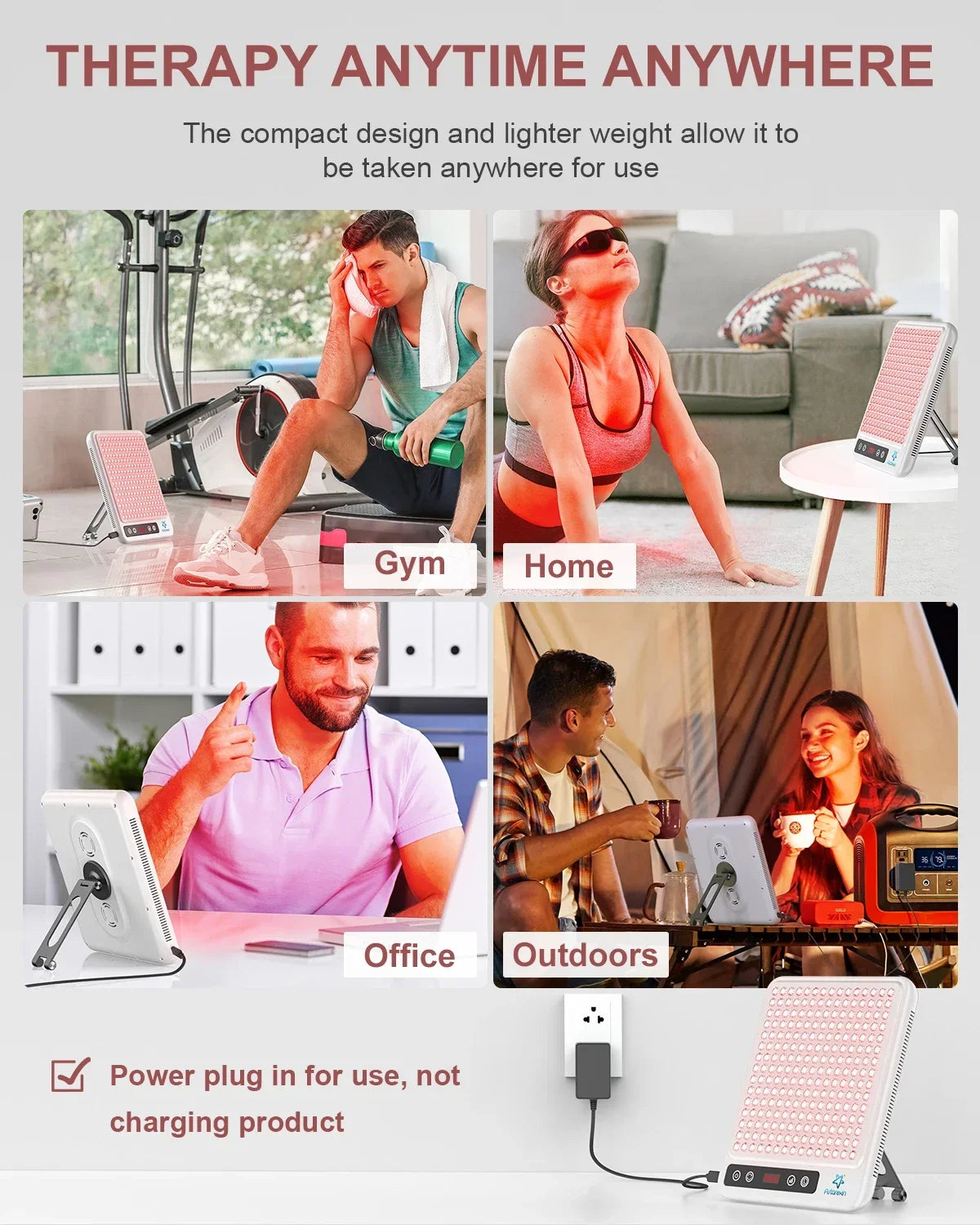 Astarexin Red Light Therapy Panel Device LED Facial Anti-inflammatory Skin Care Light 660nm850nm Lamp for Anti-Aging Pain Relief