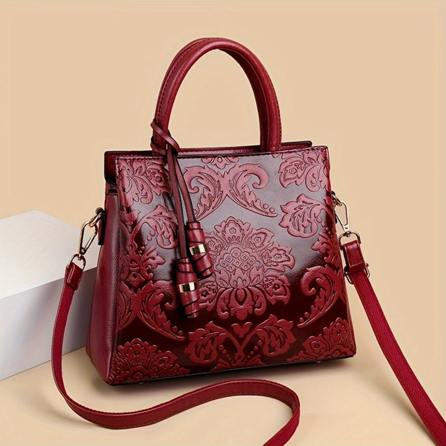 2025 The new stylish ladies hand bag, the retro style of large capacity multi-layer shoulder bag, crossbody bag commuter bag