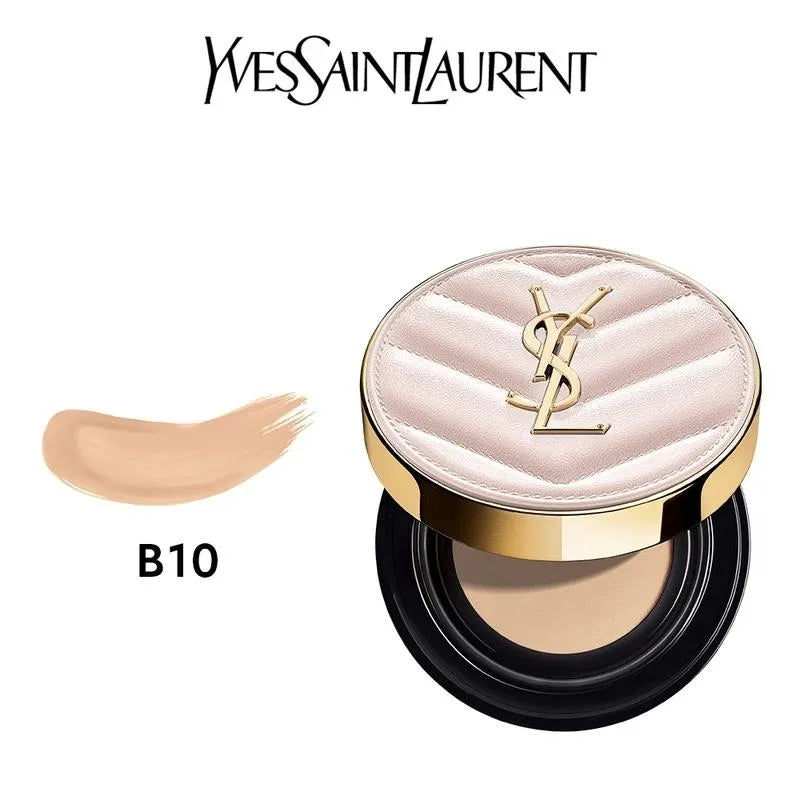 YSL Touche Eclat Glow Pact Cushion Foundation B10 B20 12g Long Lasting Hydrating Brightening Flawless Coverage Radiant Skin Make