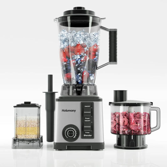 1200W Countertop Blender with 100oz Pitcher, Blender Food Processor Combo, 3-Cup Chopper & Grinder