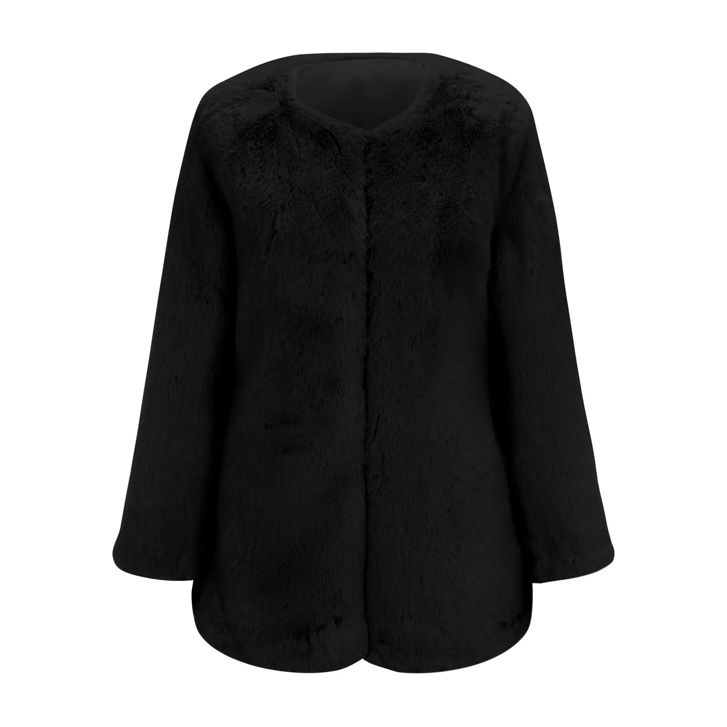 Luxury Long Faux Fox Fur Coat Women Slim Solid Color Faux Fur Jacket Women 3xl Large Size Winter Fake Fur Coats Manteau Fourrure