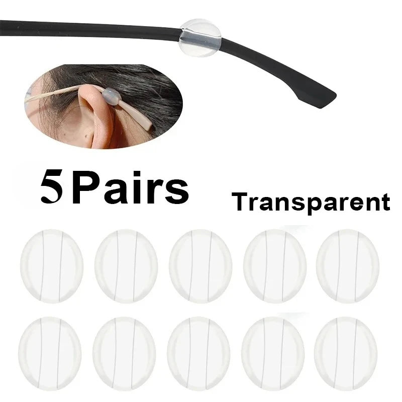 Invisible Round Ear Hook Eyeglasses Silicone Mini Glasses Anti Slip Grip Temple Tip Holder Spectacle Eyewear Accessories