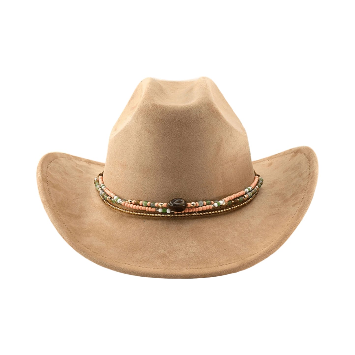 Chic Boho Fedora Hat with Embellished Band Vintage Wide Brim Panama Hat for Casual Outings Festive Events