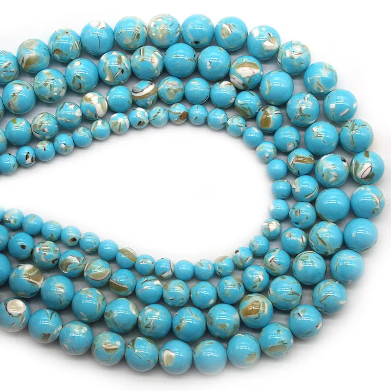 4 6 8 10 12mm Natural purple Stichtite Opal green Larimar stone Round Loose Beads For Jewelry Making DIY Bracelets Necklace 15''