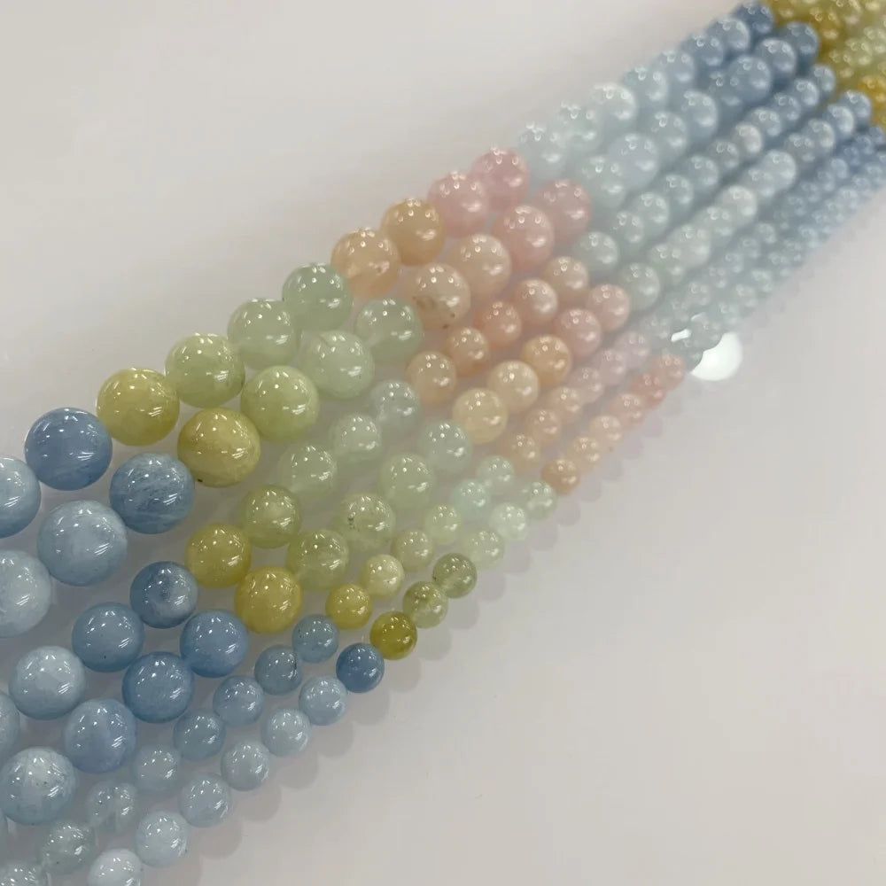 4 6 8 10 12mm Natural purple Stichtite Opal green Larimar stone Round Loose Beads For Jewelry Making DIY Bracelets Necklace 15''