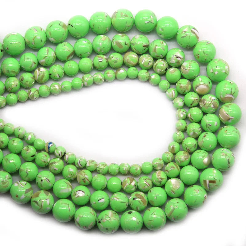 4 6 8 10 12mm Natural purple Stichtite Opal green Larimar stone Round Loose Beads For Jewelry Making DIY Bracelets Necklace 15''