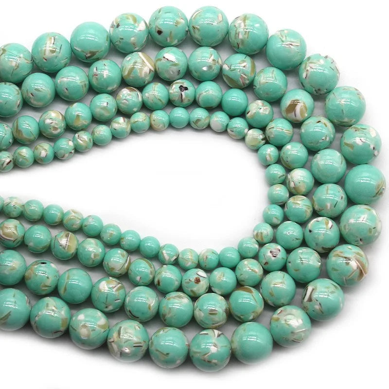 4 6 8 10 12mm Natural purple Stichtite Opal green Larimar stone Round Loose Beads For Jewelry Making DIY Bracelets Necklace 15''