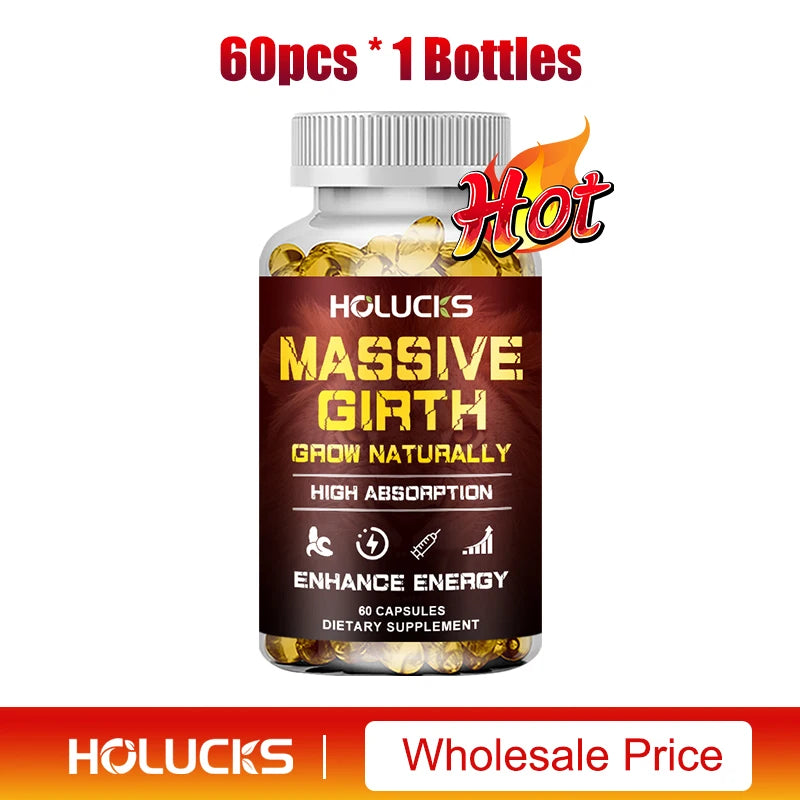 Massive Girth Men's Capsules, Enhances Performance & Energy, Provide a Happy Life for Men and Women - 120 Gummy