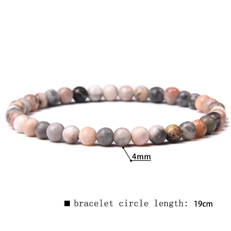 2024 New Stone Bracelet Natural Quartzs Cat Eye Jades Aquamarines Stone Bead Bracelet Stretch Bangle Jewelry Gift For Women Men