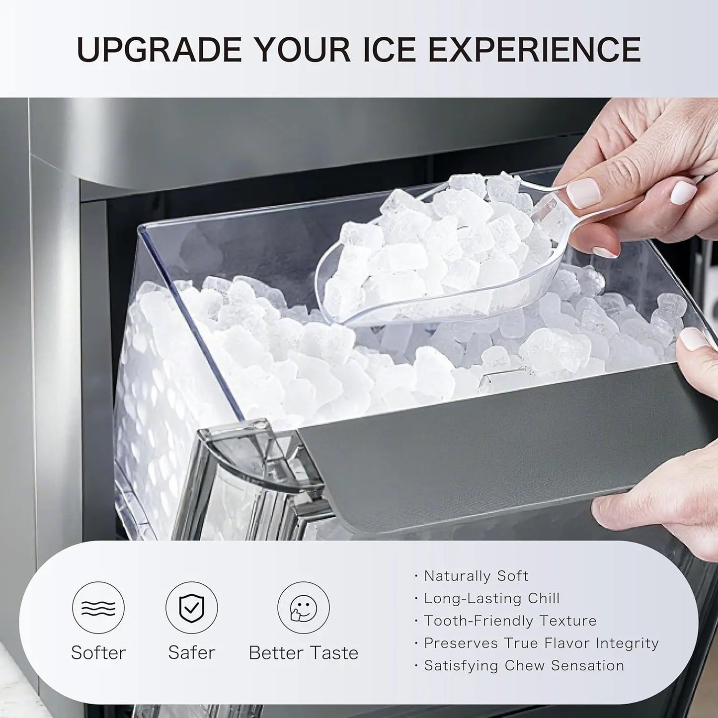 Large Capacity Ice Makers Countertop One-Click Operation Self-Cleaning Portable Ice Maker 41lbs/24H with There is A, Customized