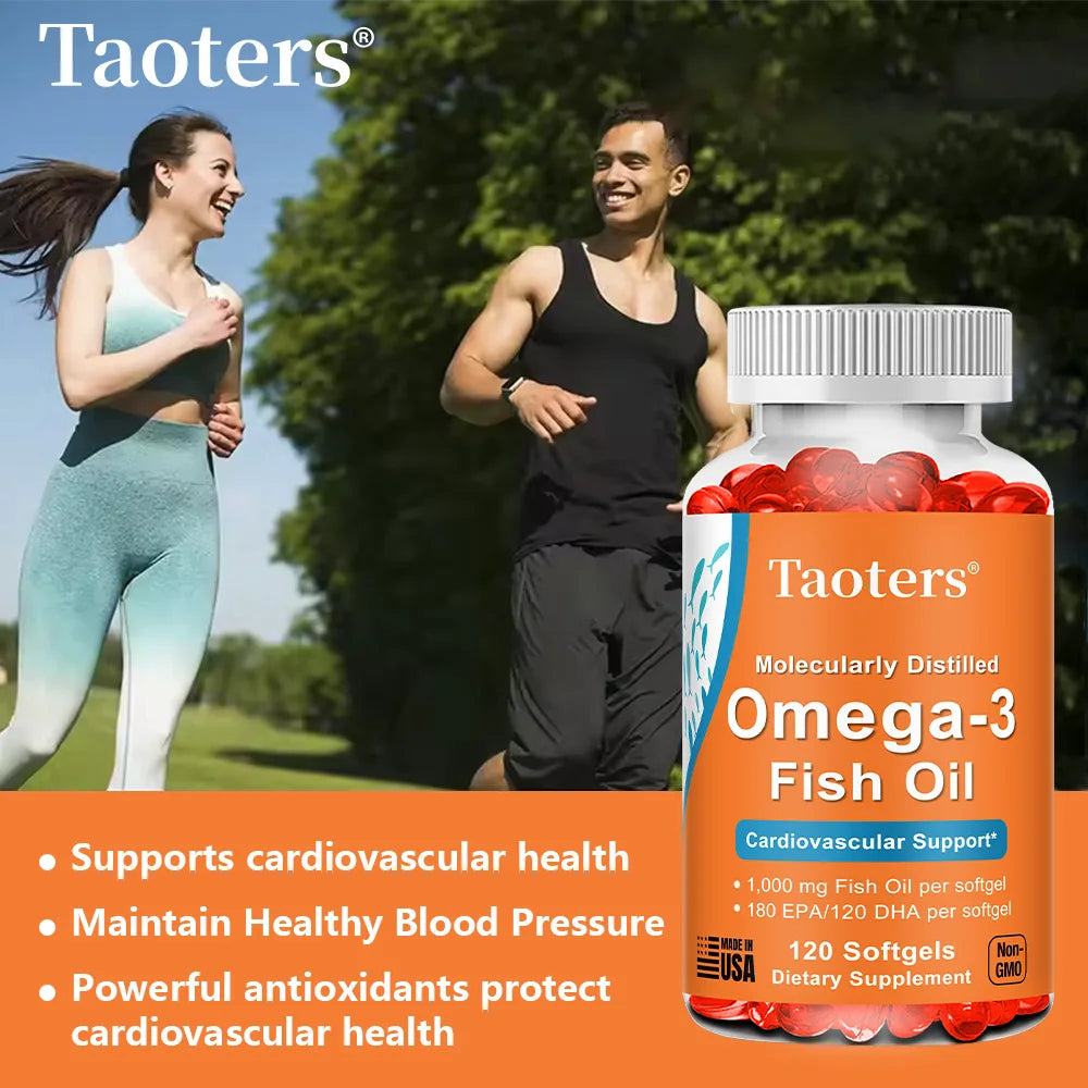 Omega-3 180 EPA / 120 DHA, Molecularly Distilled, Cardiovascular Support, 120 Softgels