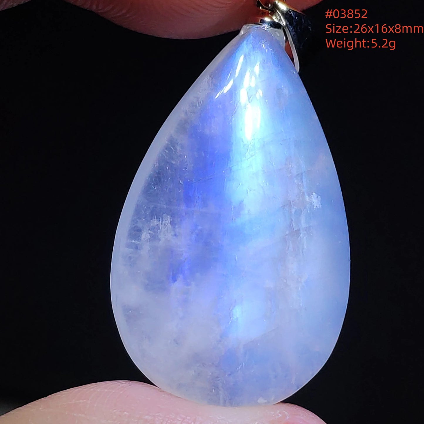 Natural Moonstone Blue Light Pendant Oval Beads Women Men Necklace 925 Silver Moonstone Pendant AAAAAA