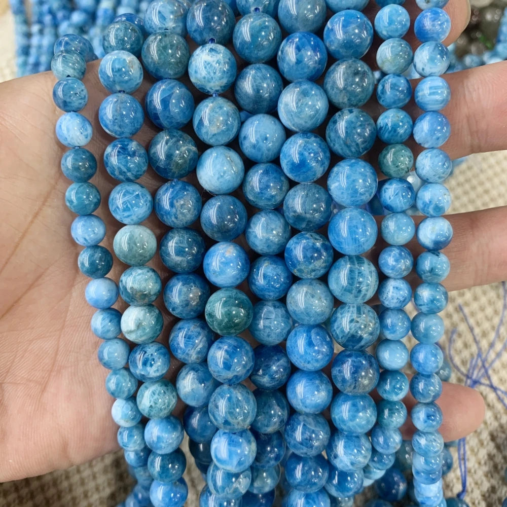 4 6 8 10 12mm Natural purple Stichtite Opal green Larimar stone Round Loose Beads For Jewelry Making DIY Bracelets Necklace 15''