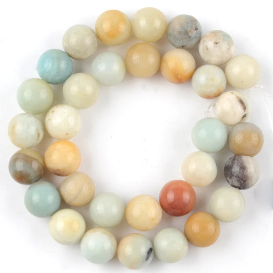 4-12mm Natural Amazonite Stone Beads For Jewelry Making Round Spacer Beads For Jewelry Making DIY Bracelet Handmade