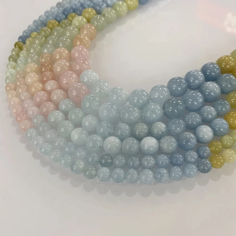 4 6 8 10 12mm Natural purple Stichtite Opal green Larimar stone Round Loose Beads For Jewelry Making DIY Bracelets Necklace 15''