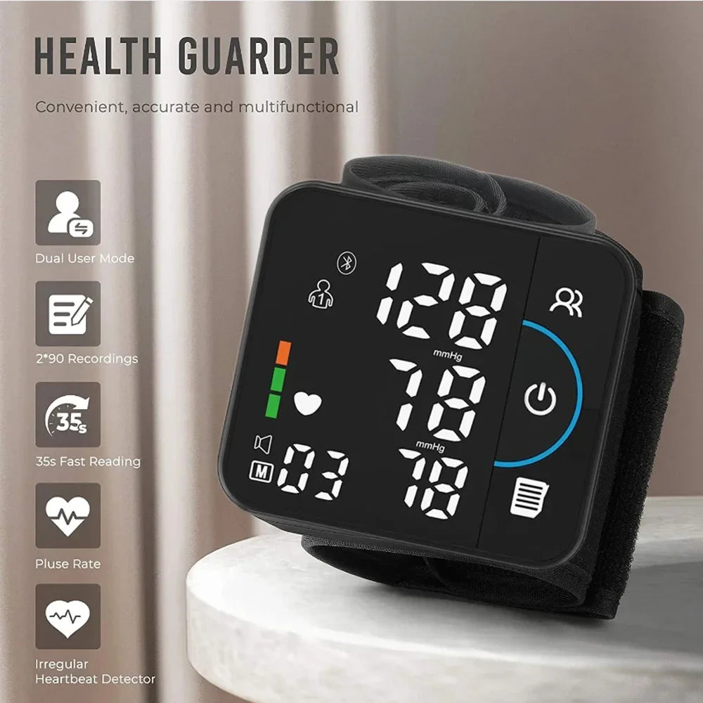 Portable Wrist Blood Pressure Monitor for Intelligent and Precise Measurement Monitoring Blood Pressure and Health at Any Time