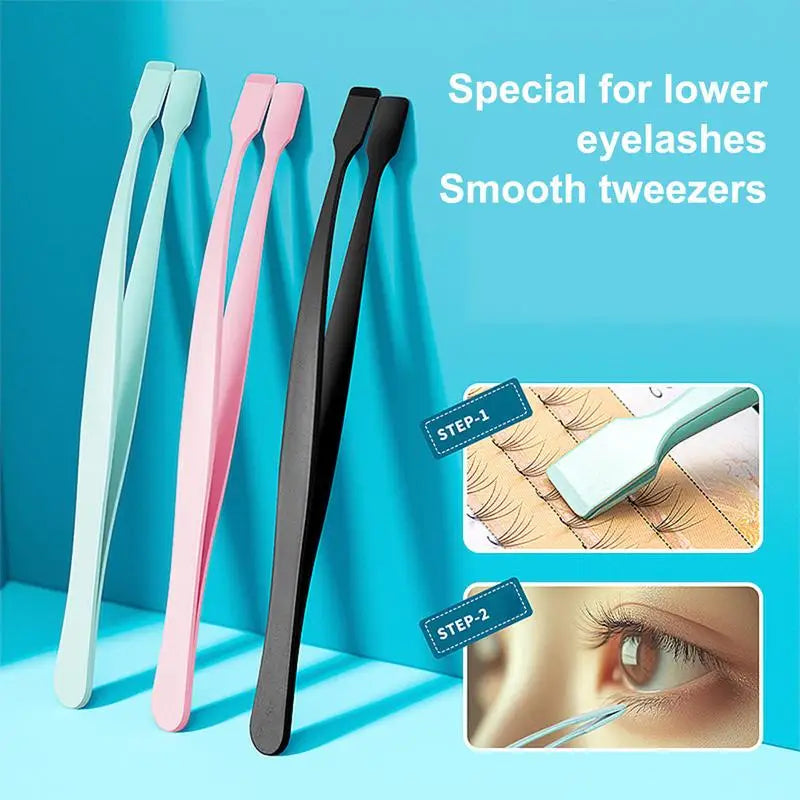 Precise Professional Makeup Tool Lash Applicator Tool Eyelash Cluster Non Slip  Applicator Tweezers for Travel Salon Separating