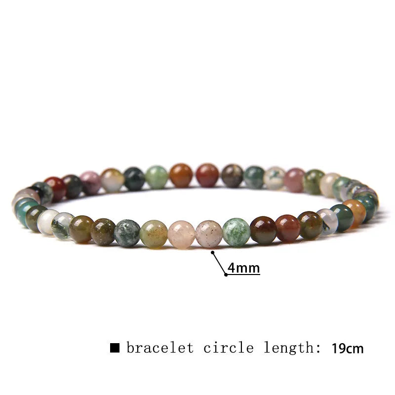 2024 New Stone Bracelet Natural Quartzs Cat Eye Jades Aquamarines Stone Bead Bracelet Stretch Bangle Jewelry Gift For Women Men