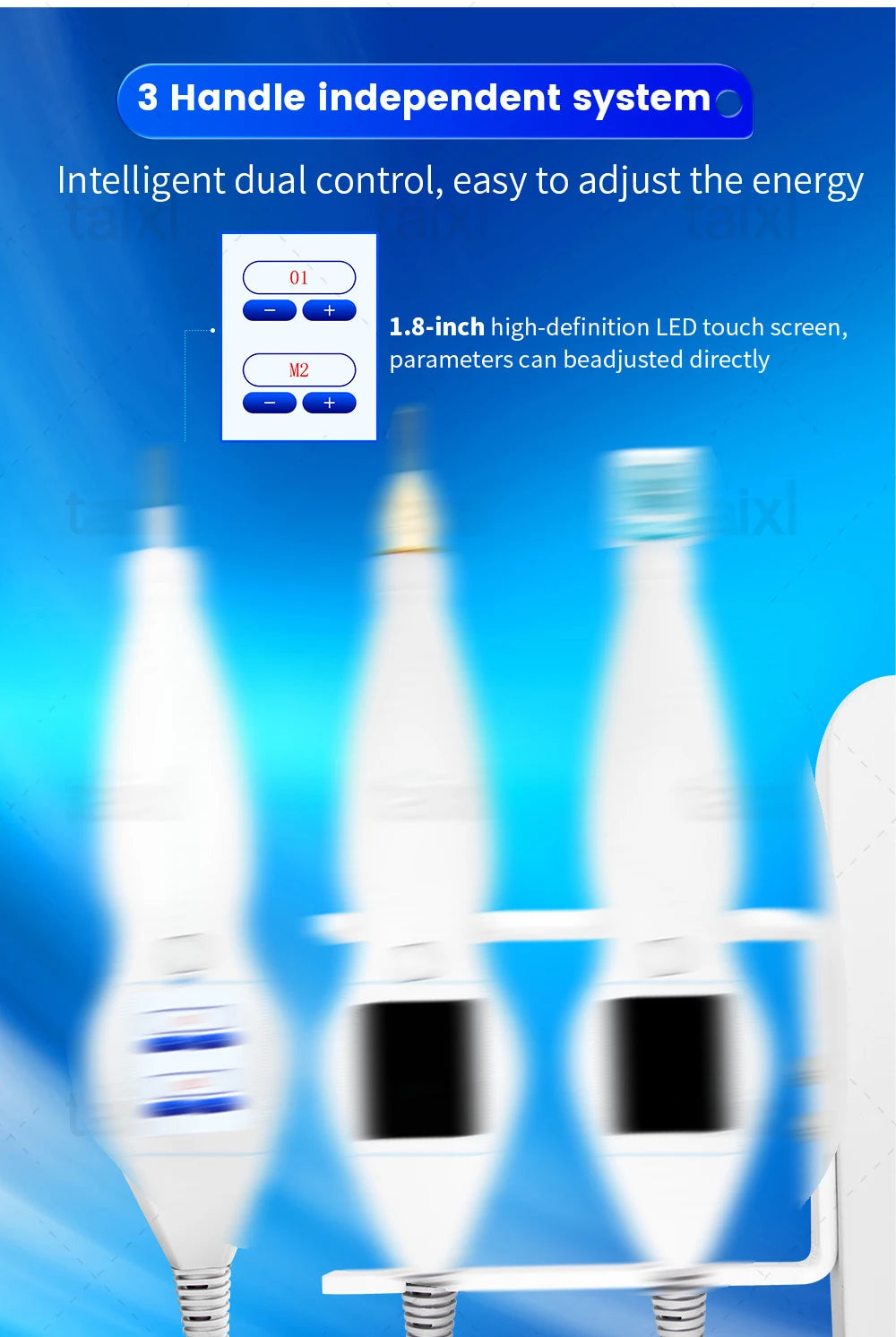 8-in-1 Cold Hot Plasma Machine Diamond Stamp Ozone Plasma Machine Skin Rejuvenation Anti-Aging Facial Care Beauty Equipment