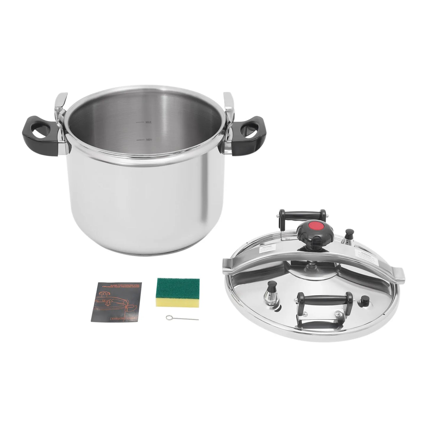 40L Stainless Steel Pressure Cooker 60Kpa, Explosion-proof Pressure Stewing Pot with Safety Valve for Restaurant Kitchen Use ﻿ ﻿