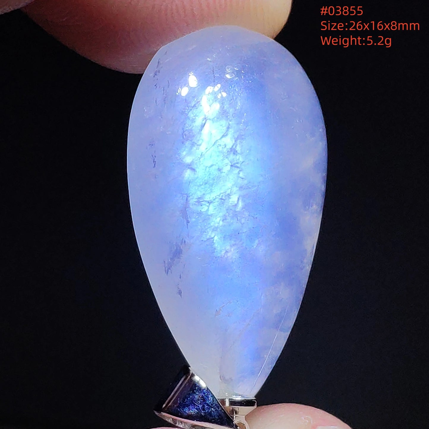 Natural Moonstone Blue Light Pendant Oval Beads Women Men Necklace 925 Silver Moonstone Pendant AAAAAA