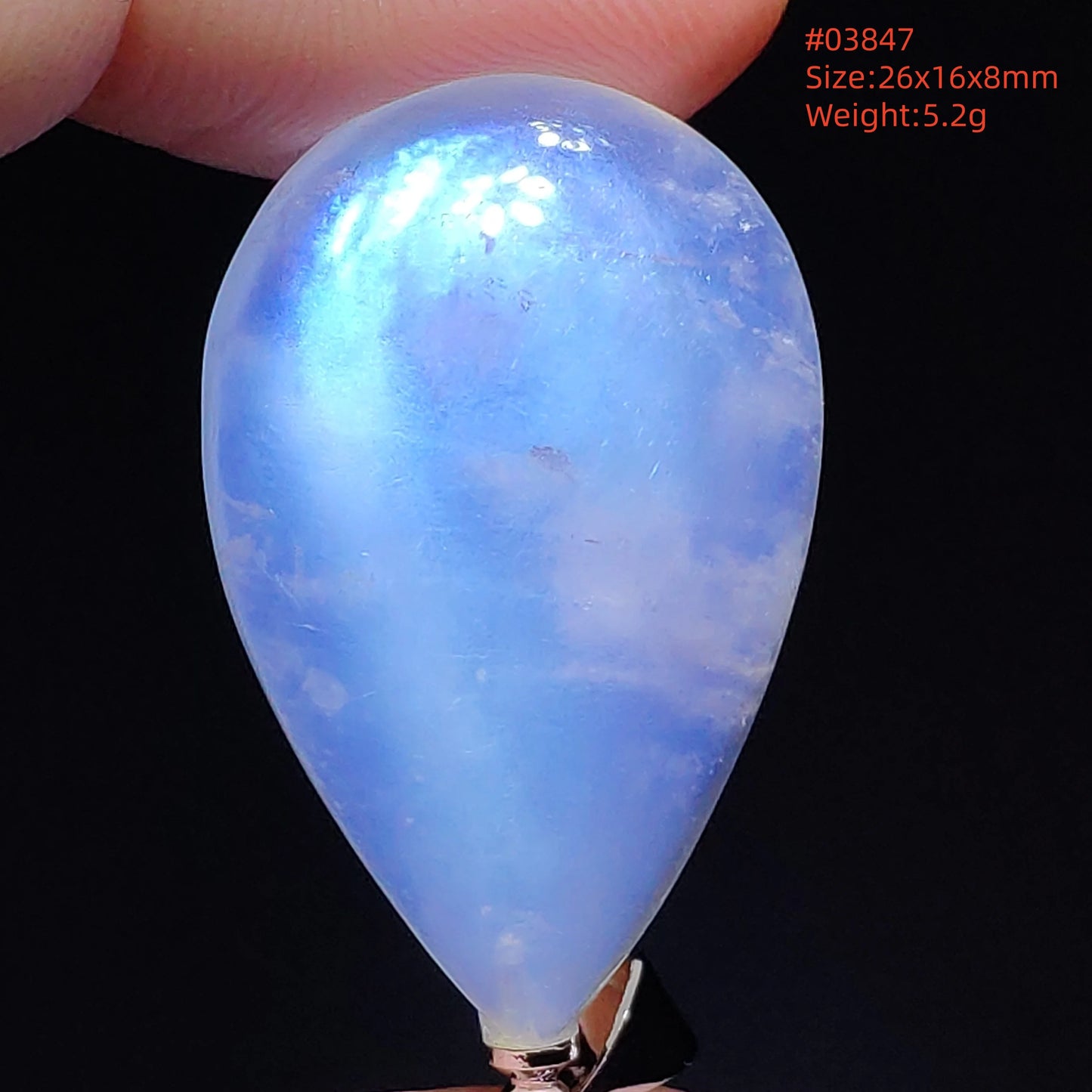 Natural Moonstone Blue Light Pendant Oval Beads Women Men Necklace 925 Silver Moonstone Pendant AAAAAA