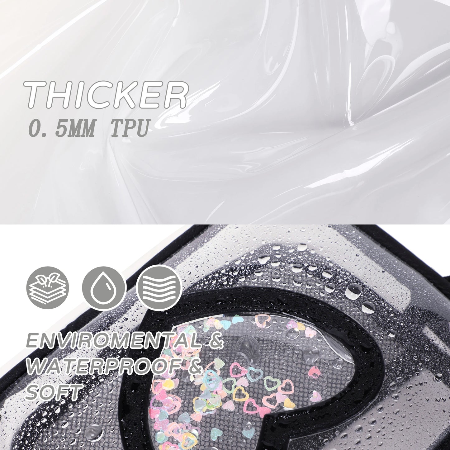 Clear Cross body Bag for Women Girls Stadium Approved Kids Purse Heart Shaped Toddlers Wallet Small Box Coin Pouch