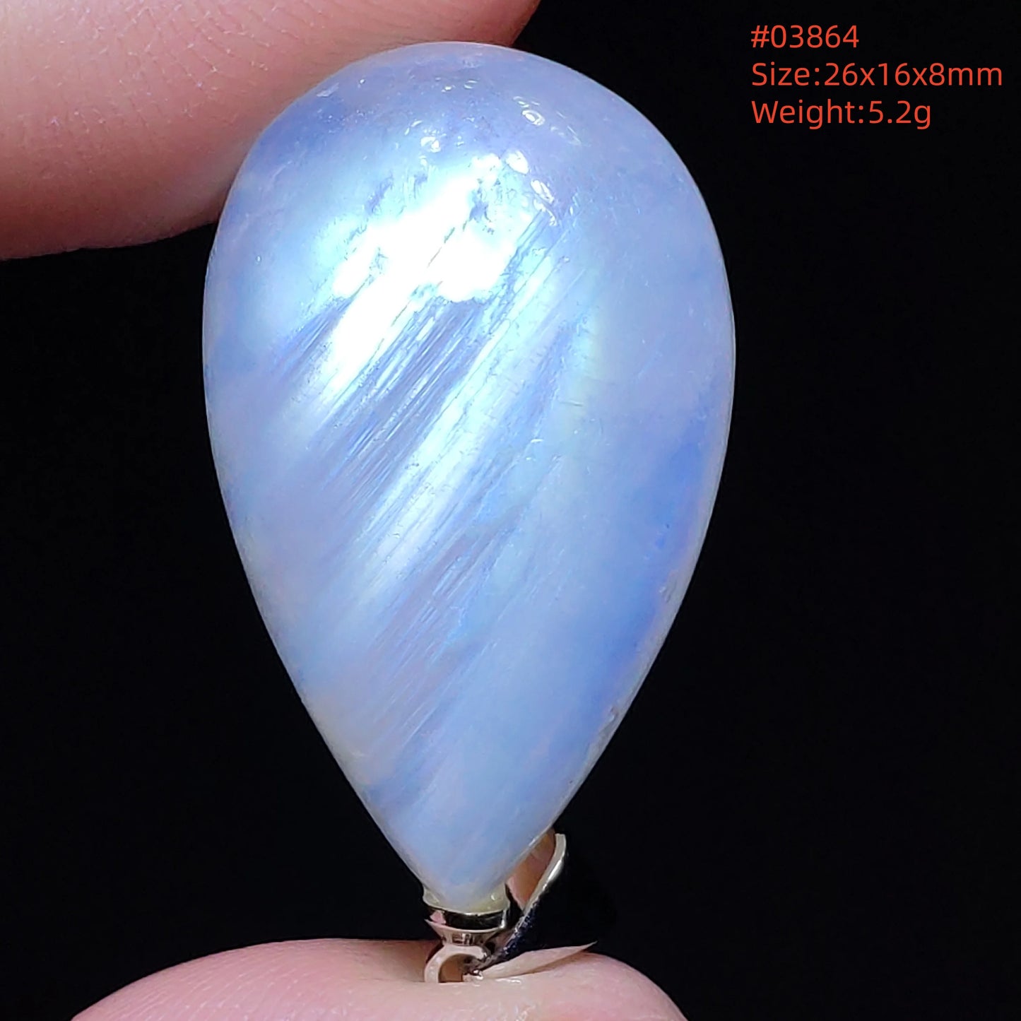 Natural Moonstone Blue Light Pendant Oval Beads Women Men Necklace 925 Silver Moonstone Pendant AAAAAA