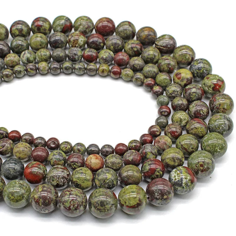4 6 8 10 12mm Natural purple Stichtite Opal green Larimar stone Round Loose Beads For Jewelry Making DIY Bracelets Necklace 15''