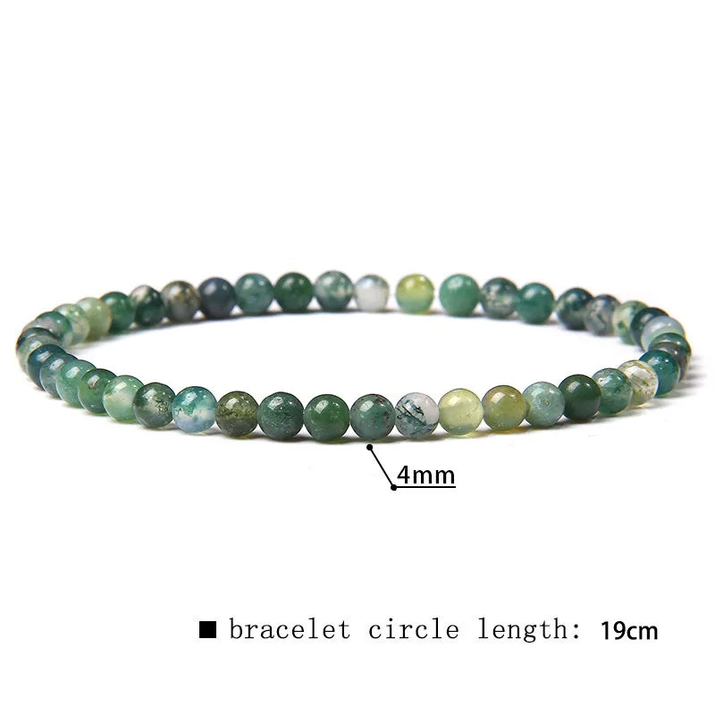 2024 New Stone Bracelet Natural Quartzs Cat Eye Jades Aquamarines Stone Bead Bracelet Stretch Bangle Jewelry Gift For Women Men