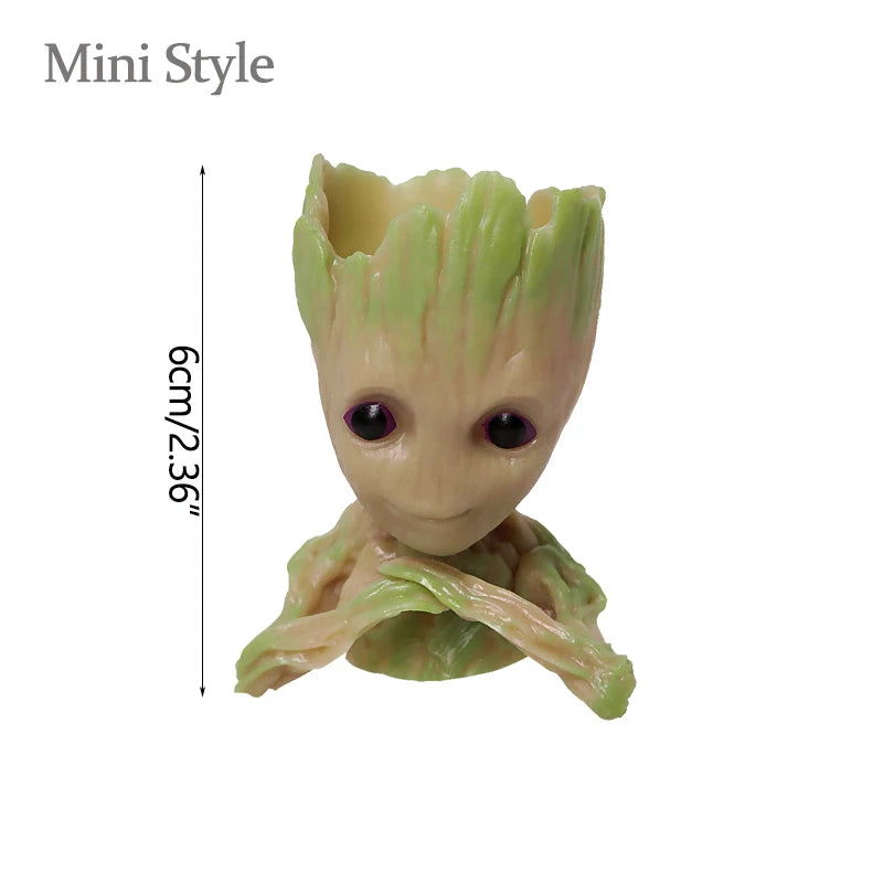 Modern Vases For Flowers Pot Groot Garden Pots Planters Anime Figurines Home Decoration Accessories Office Storage Pen Case