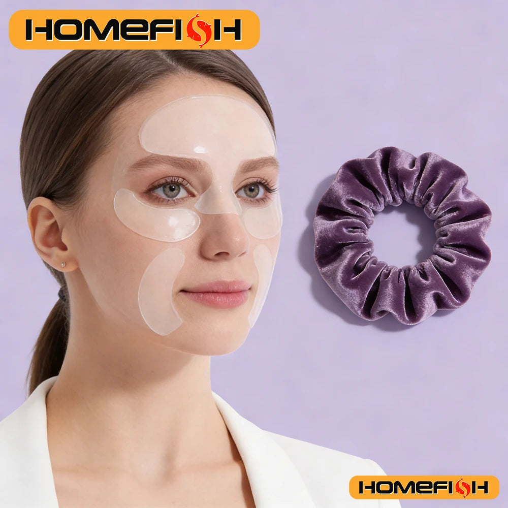 Silicone Face Anti Wrinkle Patches Forehead Wrinkle Patches Reusable Under Eye and Smile Line Patches Wrinkle Reduce for Women