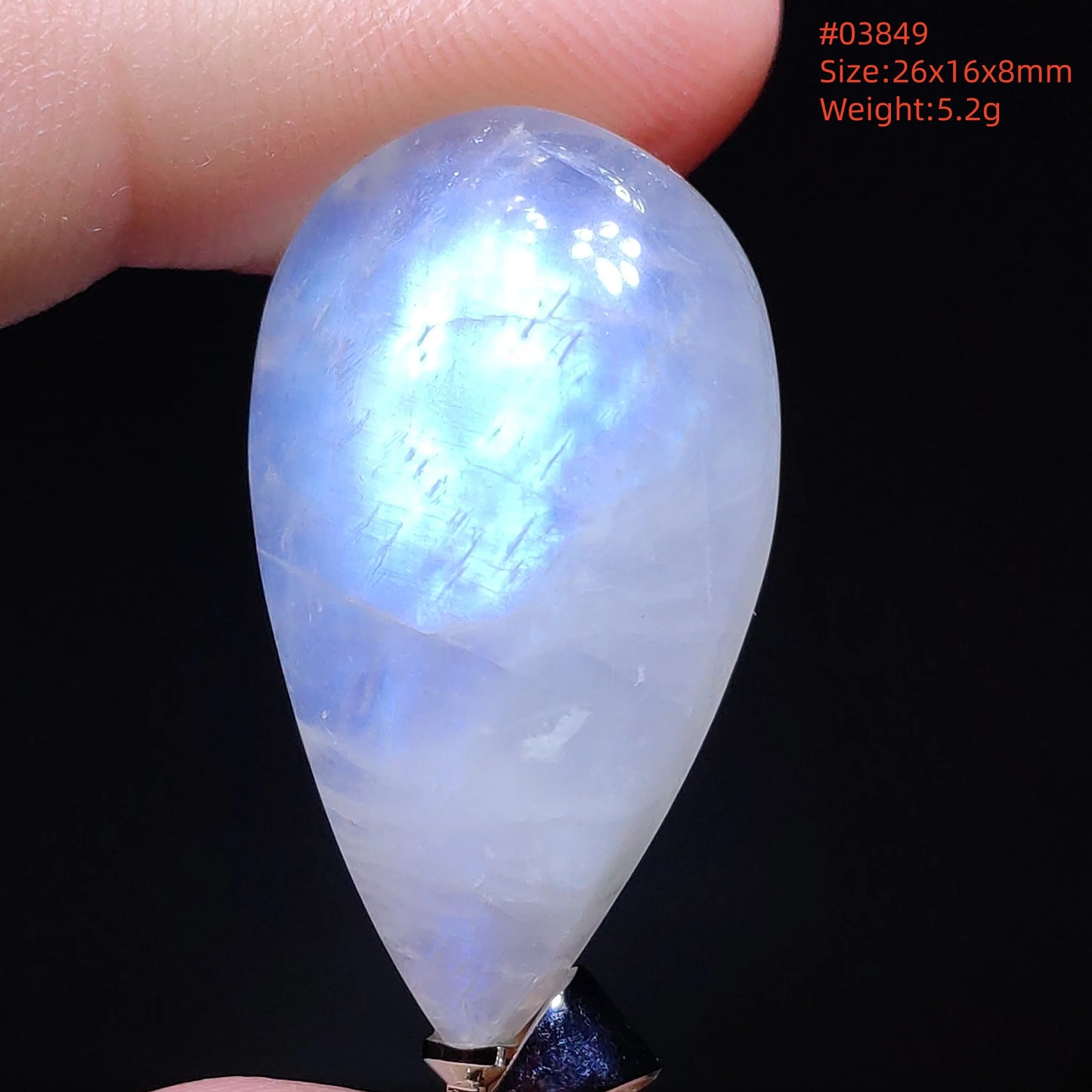 Natural Moonstone Blue Light Pendant Oval Beads Women Men Necklace 925 Silver Moonstone Pendant AAAAAA