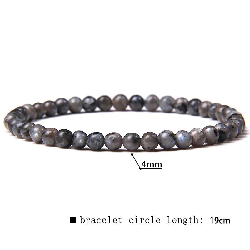 2024 New Stone Bracelet Natural Quartzs Cat Eye Jades Aquamarines Stone Bead Bracelet Stretch Bangle Jewelry Gift For Women Men