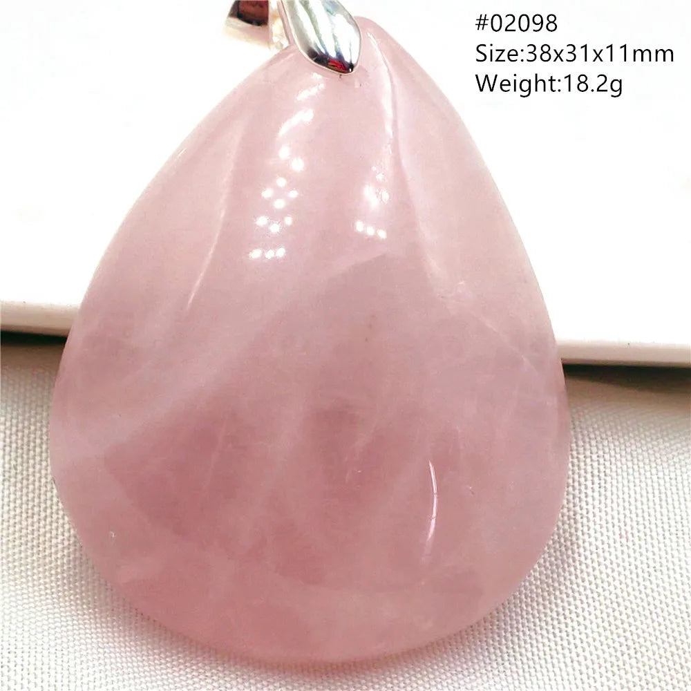 Natural Rose Quartz Pendant Pink Rose Quartz Madagascar Women Men Love Stone AAAAA