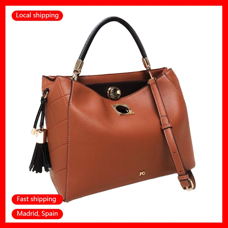 PG Designer Women's Tote Bag Cutout Metal Design Women's Tote Bag Luxury High Quality Fashion Niche Brand Women's Handbag