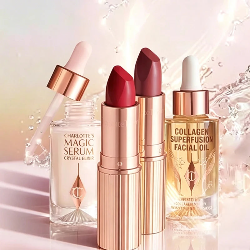 Charlotte Tilbury CT Solid Lip Gloss Silky Non Greasy Generous Skin Care Cp Collagen Facial Essential Oil Crystal Clear Essence