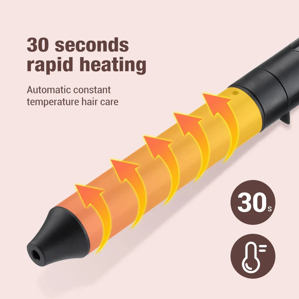 6 in 1 Hair Curling Iron, 30s Fast Heating Automatic Temperature Hair Care Hair Curler for for All Hair Types Rollers