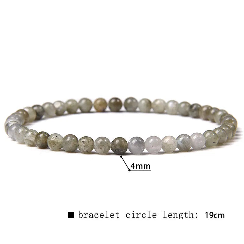 2024 New Stone Bracelet Natural Quartzs Cat Eye Jades Aquamarines Stone Bead Bracelet Stretch Bangle Jewelry Gift For Women Men