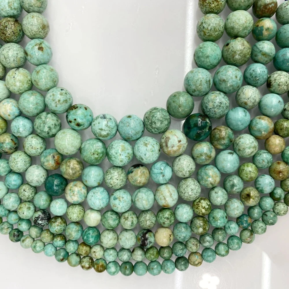 4 6 8 10 12mm Natural purple Stichtite Opal green Larimar stone Round Loose Beads For Jewelry Making DIY Bracelets Necklace 15''