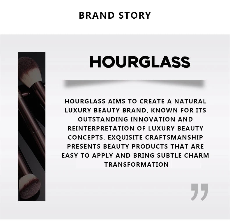 Hourglass Makeup Brush- No.19 Vanish Seamless Finish Concealer Brush Soft Fiber Hair Fashion Design Single Face Brush