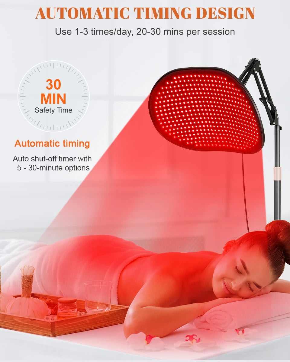 432PCS Red Light Therapy Bracket Light Mat 2-in-1 Relieve Muscle Pain For Full Body Face Near Infrared Light Sauna For Body Face