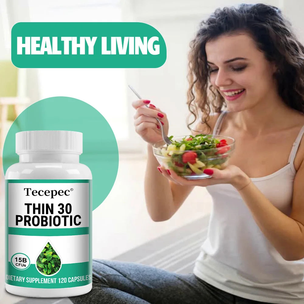 Best Probiotics - 6 Probiotic Strains - with Organic Apple Cider Vinegar, Green Tea Leaf Extract - Supports Gut Health