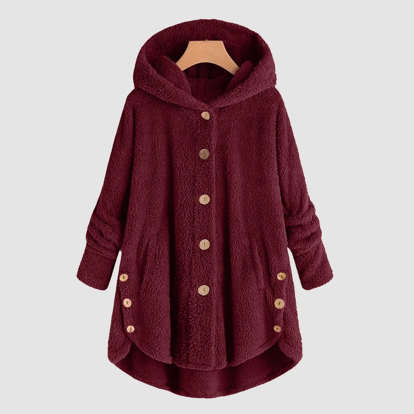 Plus Size 5XL Solid Coat for Women Warm Teddy Bear Plush Coat Wool Jacket Female Hooded Jacket Autumn Winter Women's Coat Casaco