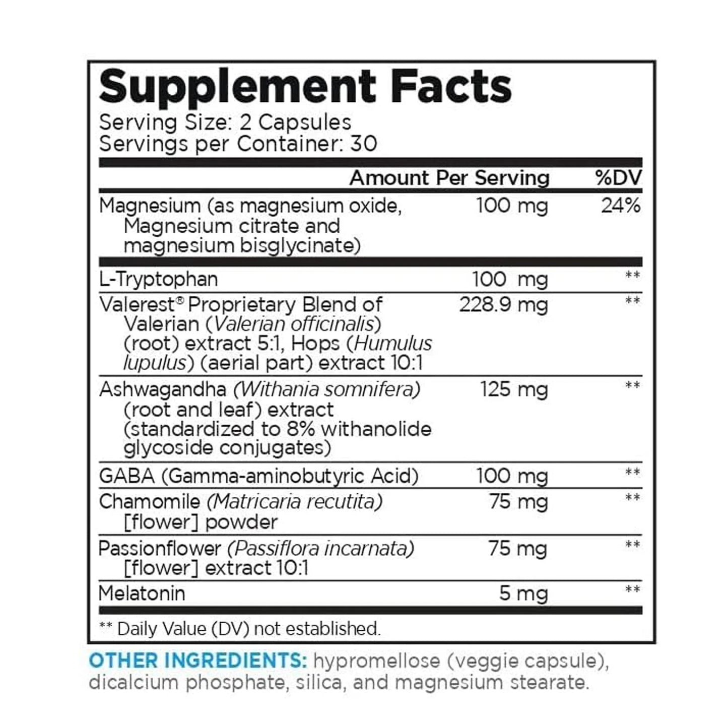 Sleep Supplement - Professional Strength, Dietary Supplement for Better Sleep - L-Tryptophan, Magnesium - 60 Capsules