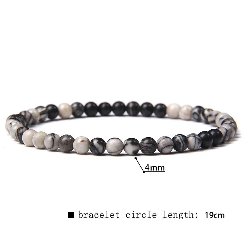 2024 New Stone Bracelet Natural Quartzs Cat Eye Jades Aquamarines Stone Bead Bracelet Stretch Bangle Jewelry Gift For Women Men